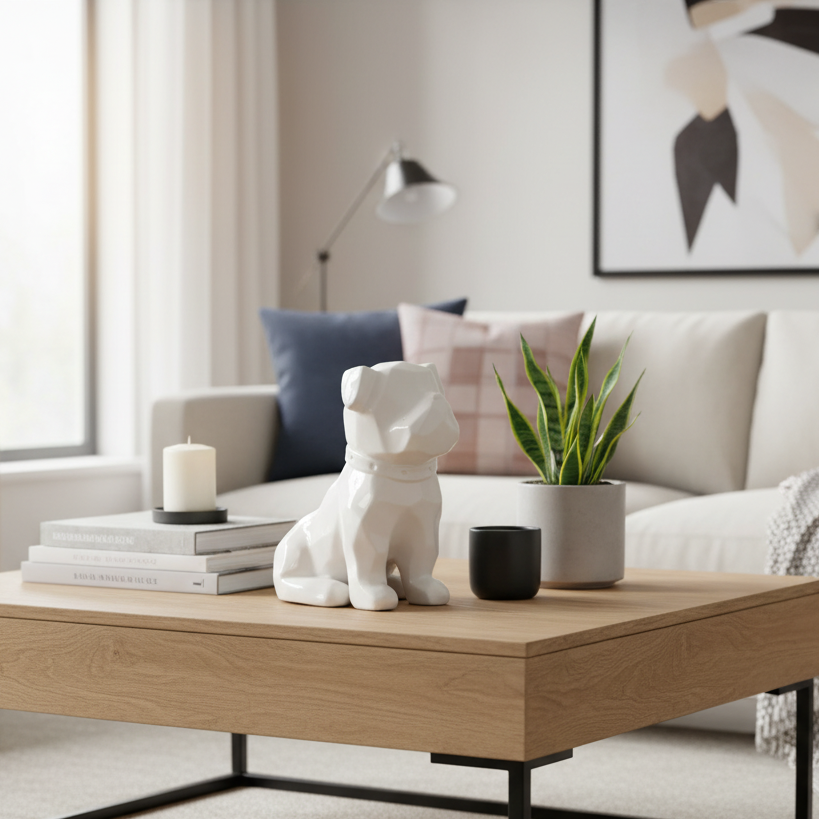 Knox Geometric Bulldog Figurine