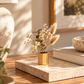 Gweyz Brushed Round Mini Vase in Gold