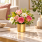 Gweyz Brushed Round Mini Vase in Gold