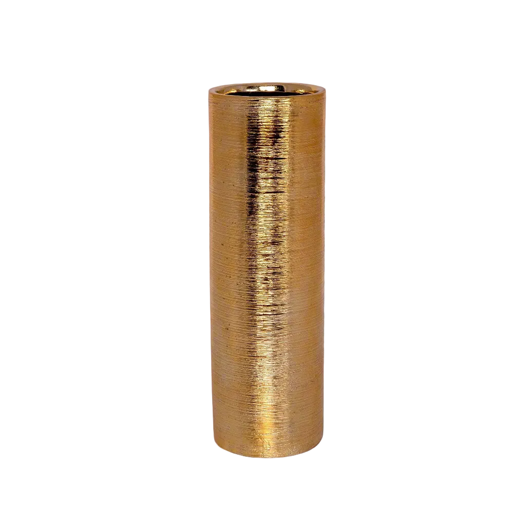 Kaelor Brushed Gold Ceramic Vase