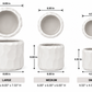 Vara Embossed White Ceramic Pot Set (Set of 3)