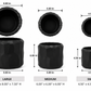 Vara Embossed White Ceramic Pot Set (Set of 3)