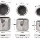Vara Embossed White Ceramic Pot Set (Set of 3)