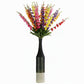 Zeliha Ceramic Bottle Vase with Combed Design