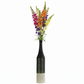 Zeliha Ceramic Bottle Vase with Combed Design