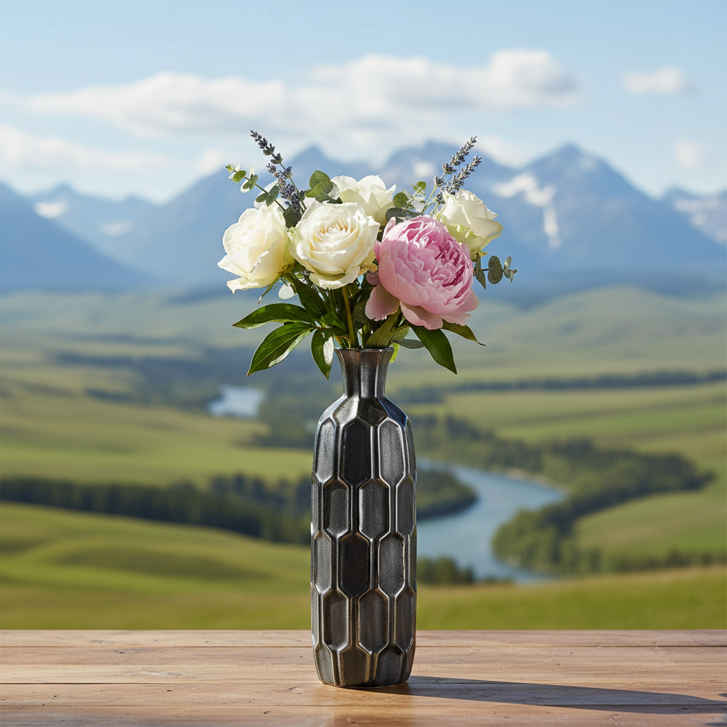 Capucine Ceramic Round Vase