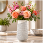 Zavira Vertical Line Ceramic Vase