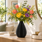 Prienne Bellied Ceramic Ribbed Vase