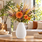 Prienne Bellied Ceramic Ribbed Vase