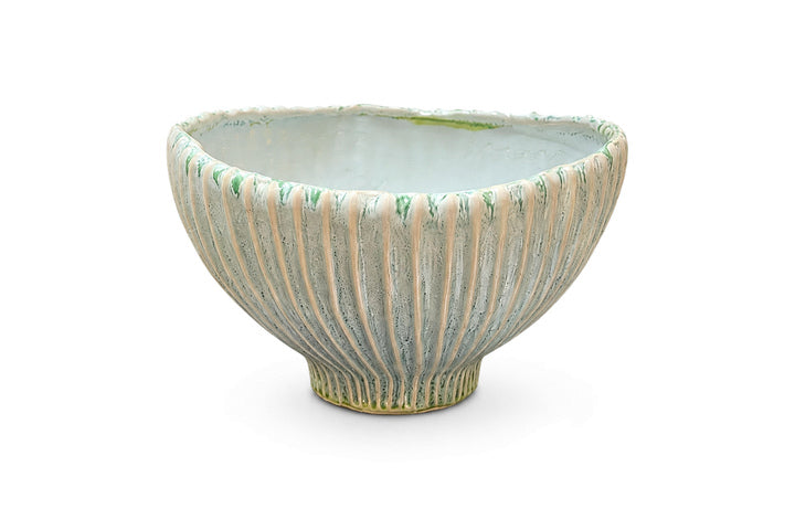 Ryze Fluted Footed Ceramic Bowl