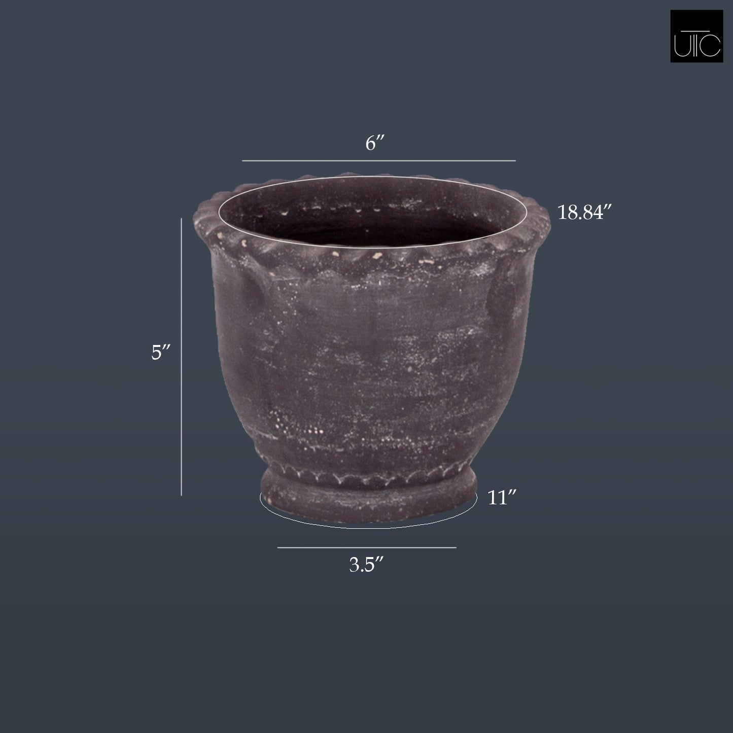 Eterna Handcrafted Round Planter