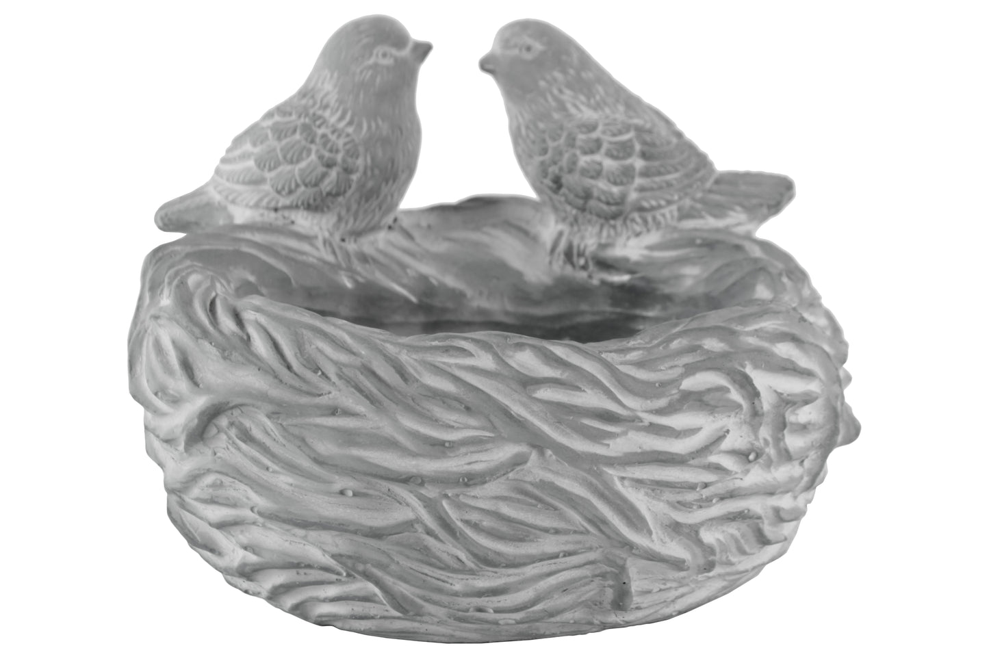 Abe Nesting Birds Cement Figurine