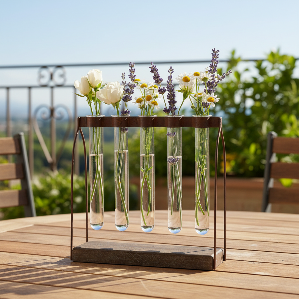 Oaklynn Metal Clustered Hanging Bud Vase Holder