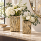 Giselle Golden Rectangular Abstract Vase (Set of 2)