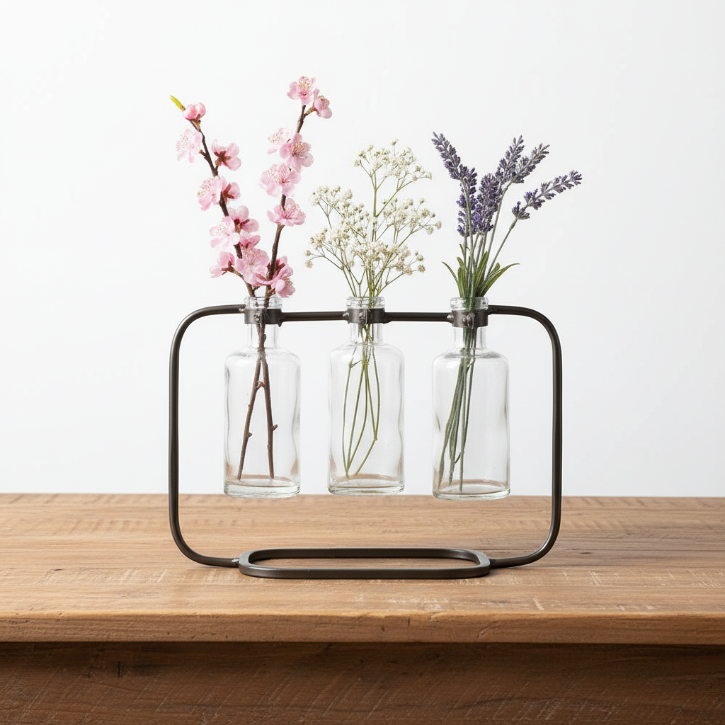 Edith Metal Clustered Hanging Bud Vase