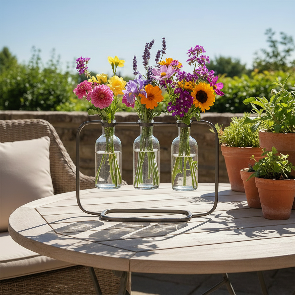 Edith Metal Clustered Hanging Bud Vase