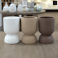 Feya Sculpted Stoneware Pot with Pedestal Base