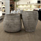 Zane Ribbed Cement Planter