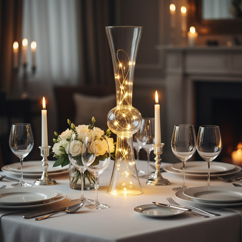 Hadriel Double Trumpet Glass Vase