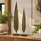 Dorelia Metal Leaf Ornament on Base (Set of 2)