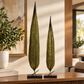 Dorelia Metal Leaf Ornament on Base (Set of 2)