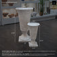 Niya Classic Fiberglass Urn Planter with Pedestal