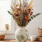 Kanry Chinoiserie Botanical Crackle Stoneware Vase