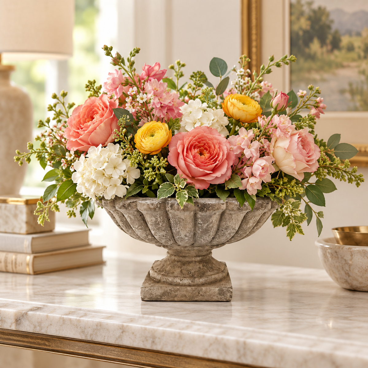 Sela Cement Tazza Compote Planter