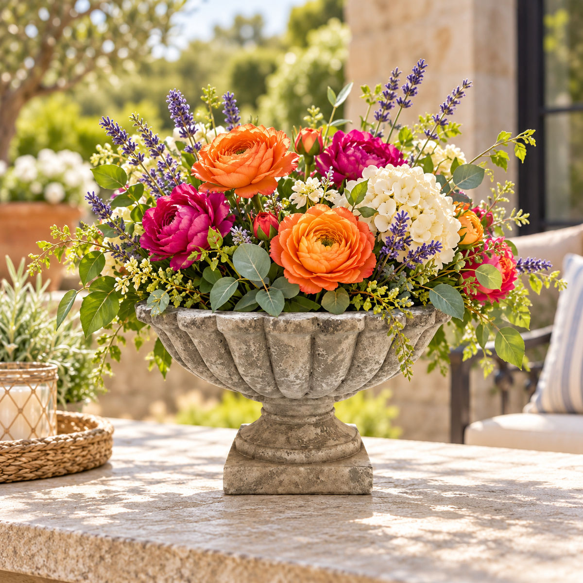 Sela Cement Tazza Compote Planter