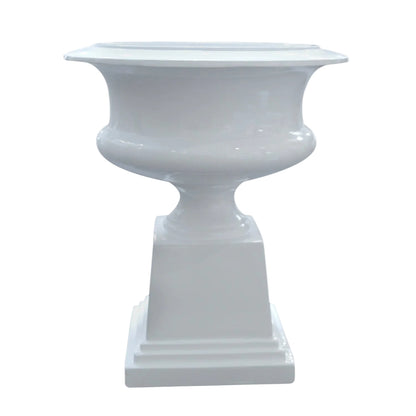 Aluna Campagna Fiberglass Urn Planter with Pedestal