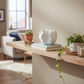 Freya Four-Lobe Sculptural Ceramic Vase with Draped-Leaf Texture