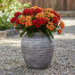 Kira Ribbed Amphora-Style Cement Planter