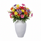 River Handcrafted Textured Urn Vase with Wavy Rim