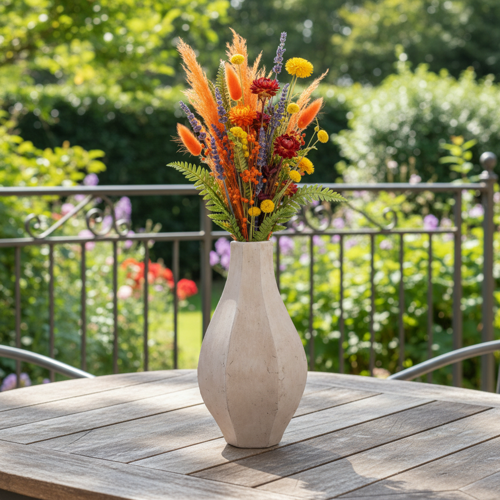 Nixie Handcrafted Faceted Pear-Shaped Terracotta Vase