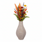 Nixie Handcrafted Faceted Pear-Shaped Terracotta Vase