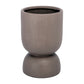 Feya Sculpted Stoneware Pot with Pedestal Base