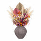 Pavati Ribbed Terracotta Egg-Shaped Vase