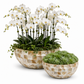 Eudora Opalescent-Tiled Fiberglass Bowl Planter