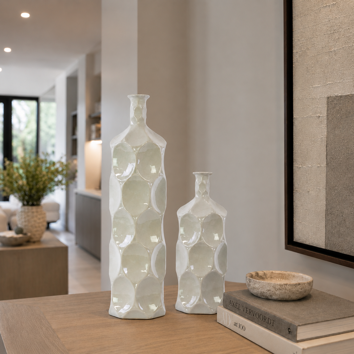 Dotty Ceramic Bottle Vases