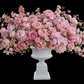 Aluna Campagna Fiberglass Urn Planter with Pedestal