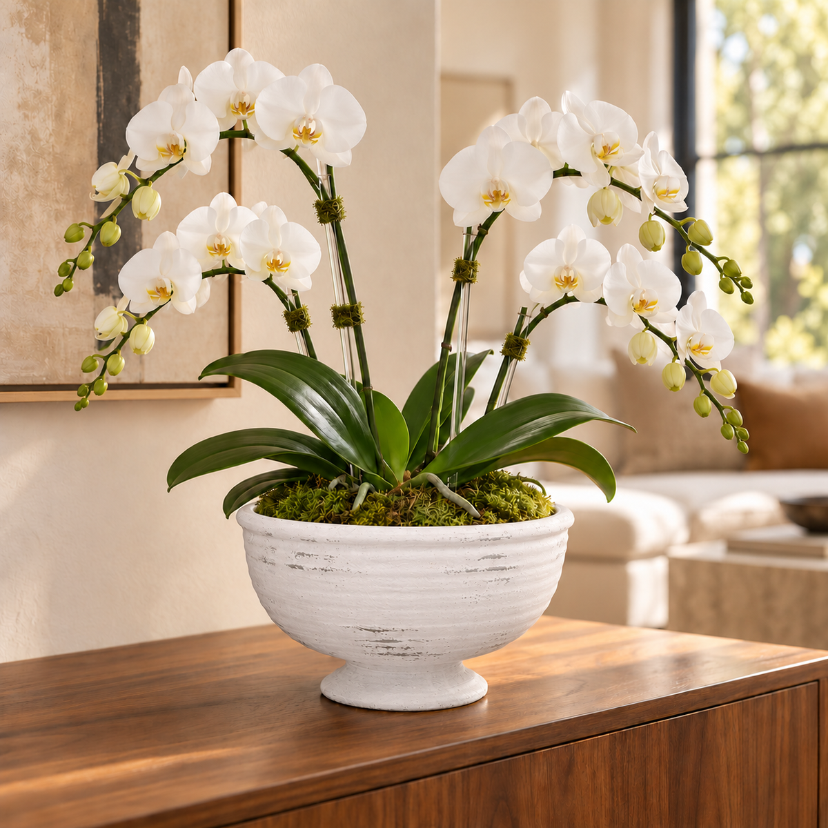Iris Cement Urn Planter