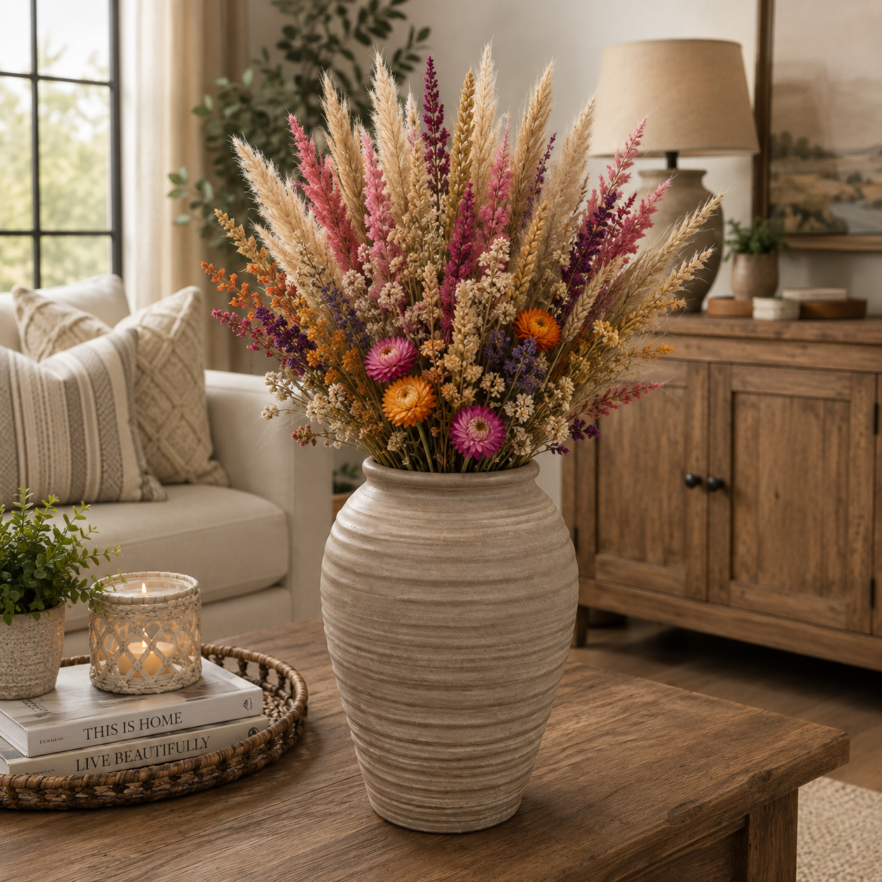 Ailani Ribbed Terracotta Vase