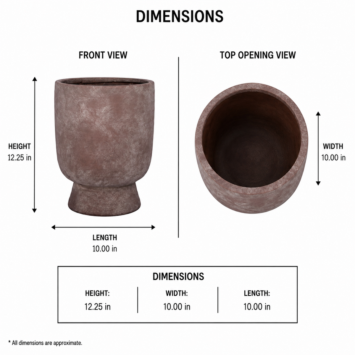 Atasha Goblet Ceramic Planter with Flared Base