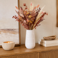 Axalie Ribbed Ceramic Cylinder Vase