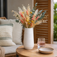 Axalie Ribbed Ceramic Cylinder Vase