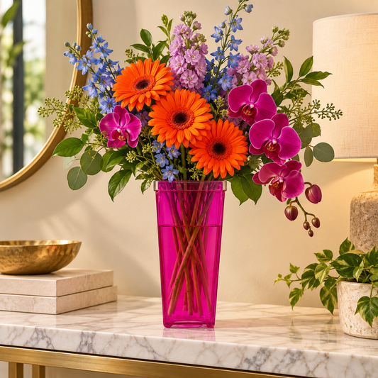 Billie Tapered Square Glass Vase