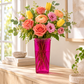 Billie Tapered Square Glass Vase