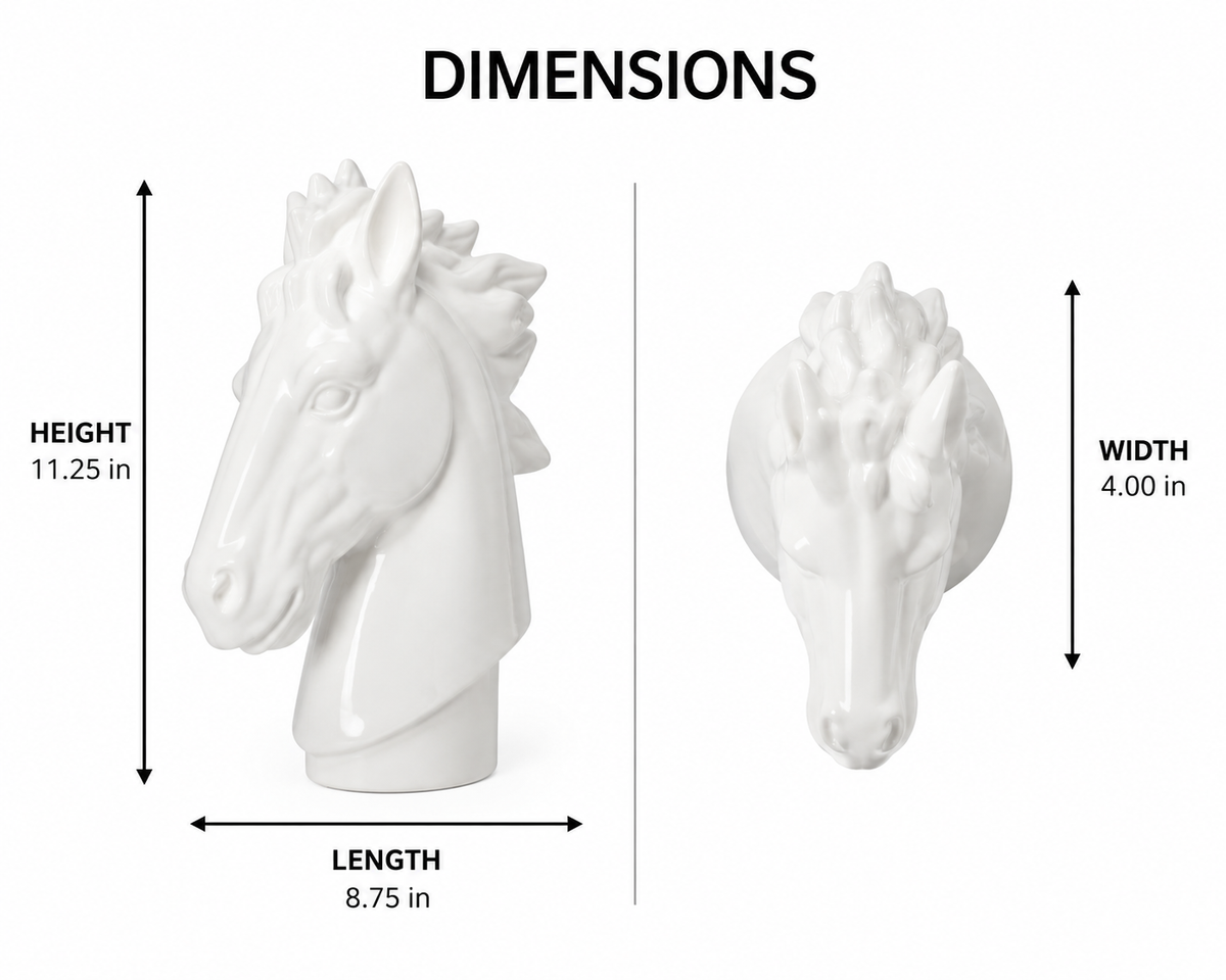 Breslin Resin Horse Head Sculpture