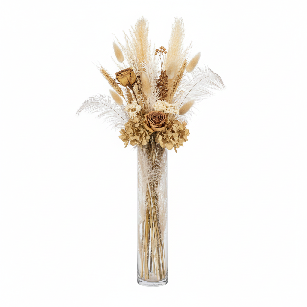 Silvon Clear Glass Cylinder Vase