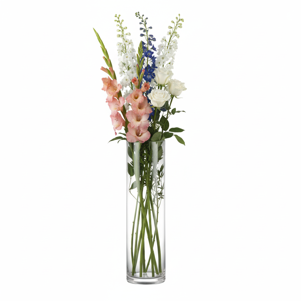 Miri Clear Glass Cylinder Vase
